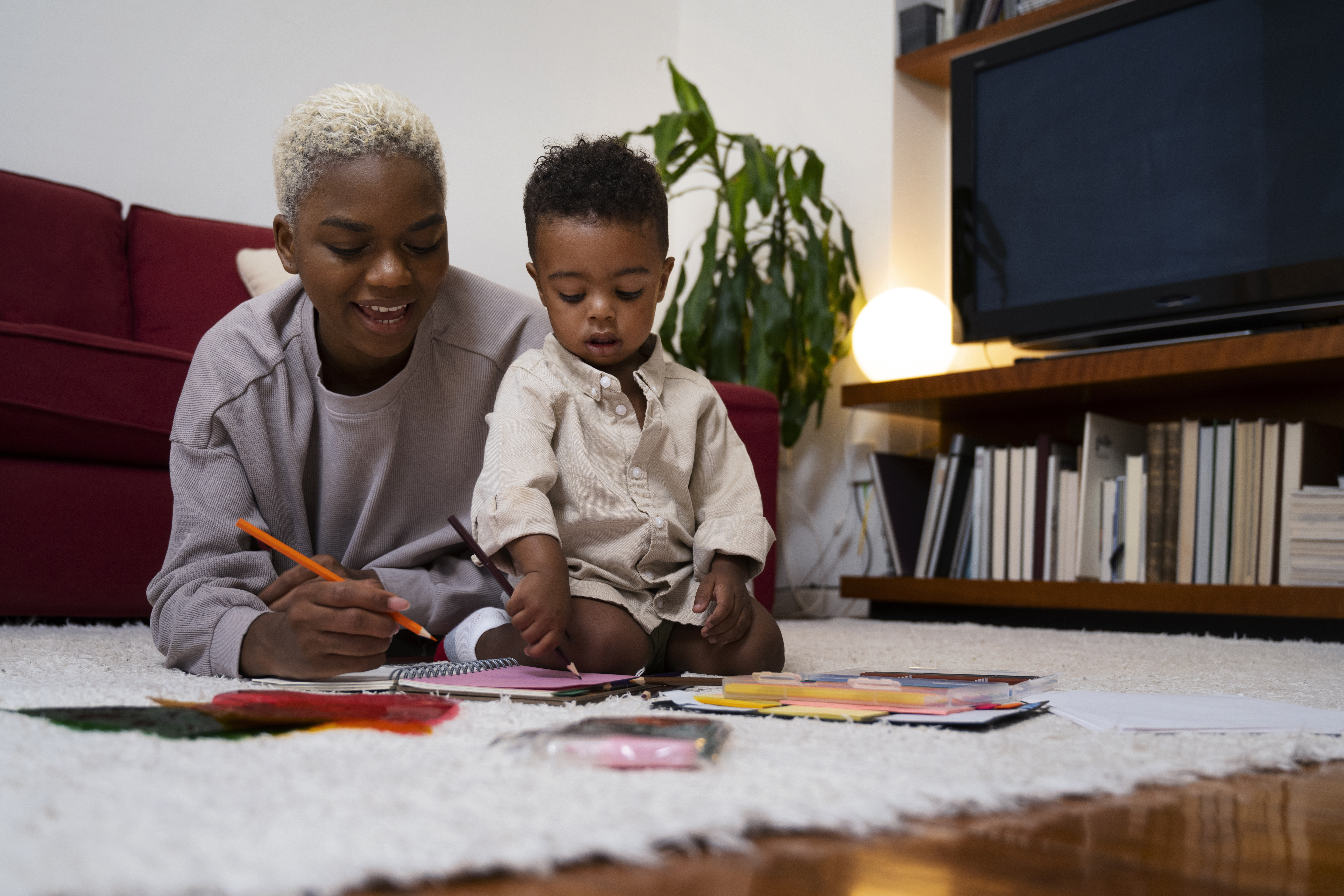 Mother and child learning